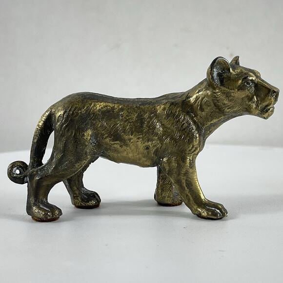 Bronze Young Lion Statue (Small) - Animal Art Sculpture Figurine 3.5 Inches - Picture 5 of 10